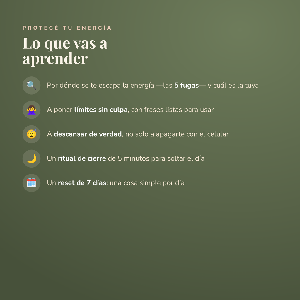 Protegé tu Energía — Guía + Reset de 7 días