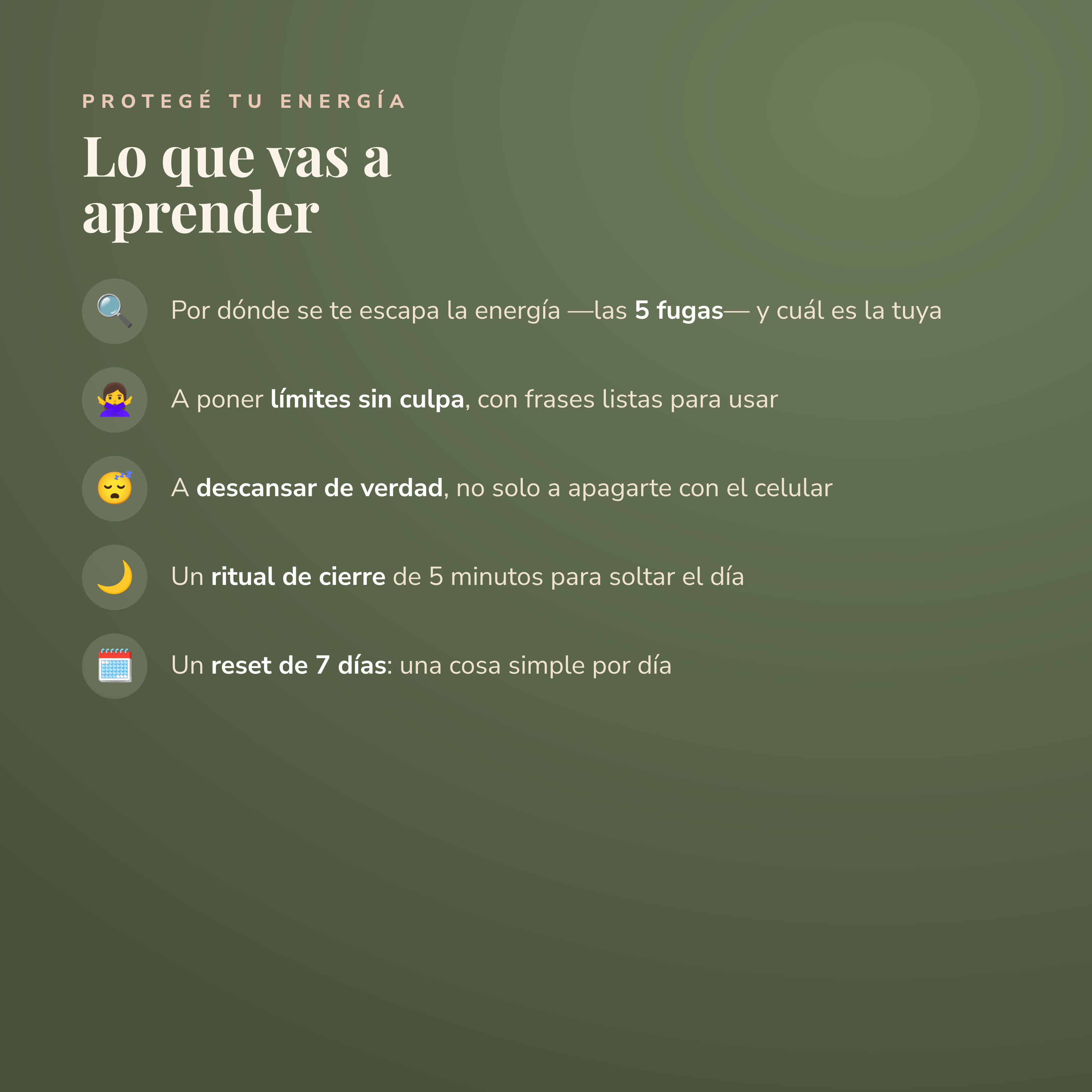 Protegé tu Energía — Guía + Reset de 7 días